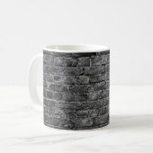 horizontal part of black painted brick wallwall,br コーヒーマグカップ (正面左)