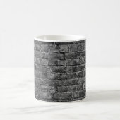 horizontal part of black painted brick wallwall,br コーヒーマグカップ (中央)