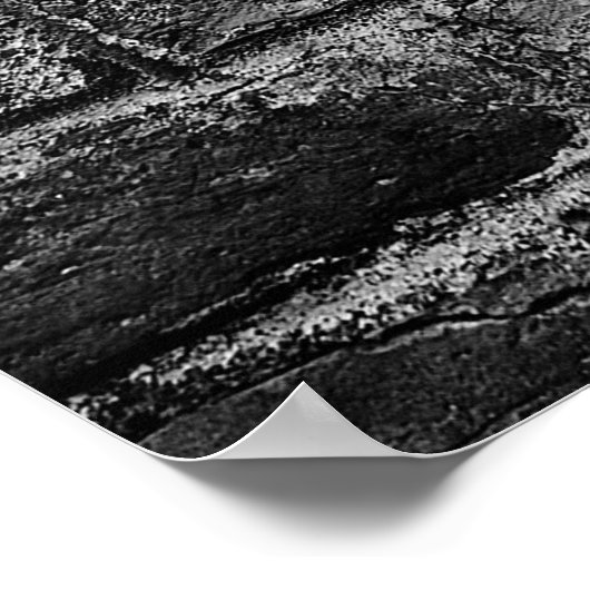 horizontal part of black painted brick wallwall,br ポスター (角)