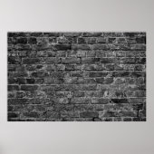 horizontal part of black painted brick wallwall,br ポスター (正面)