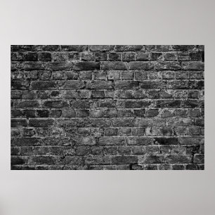 horizontal part of black painted brick wallwall,br ポスター