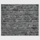 horizontal part of black painted brick wallwall,br ラッピングペーパー (フラット)