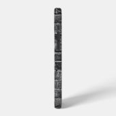 horizontal part of black painted brick wallwall,br iPhoneケース (左側面)