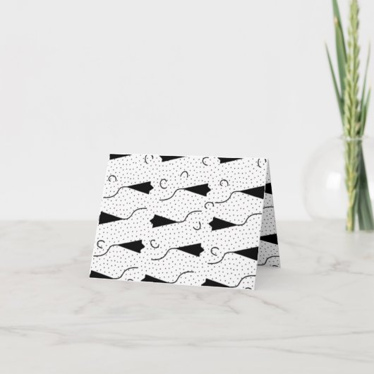 Horizontal, Quill Grey Folded Thank You Card サンキューカード (正面)