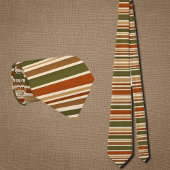 horizontal   stripes in  retro autumn mood  ネクタイ