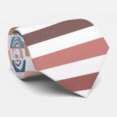 Horizontal Terracotta and Teal Stripes ネクタイ (ロール)