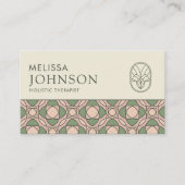 Horizontal Zen Holistic Health QR Code 名刺 (正面)