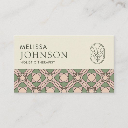 Horizontal Zen Holistic Health QR Code 名刺 (正面)