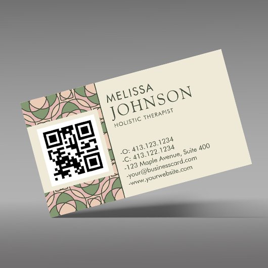 Horizontal Zen Holistic Health QR Code 名刺