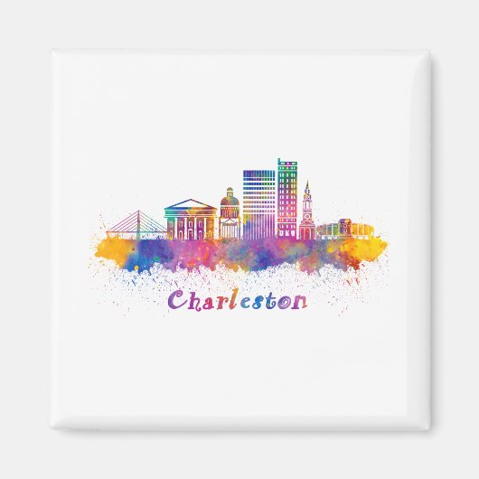 horizonte charleston acuarela マグネット (正面)