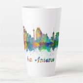 horizonte de san antonio acuarela カフェラテマグ (正面)