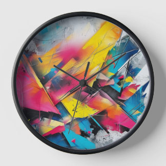 Horloge art abstrait 壁時計
