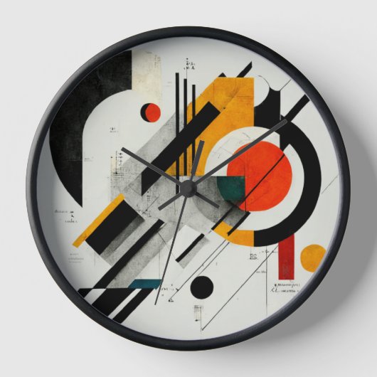 Horloge art abstrait 壁時計 (正面)