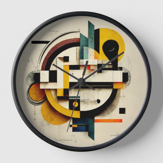 Horloge art abstrait 壁時計 (正面)