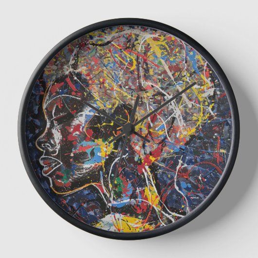 Horloge art abstrait 壁時計 (正面)