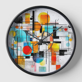 Horloge art abstrait 壁時計