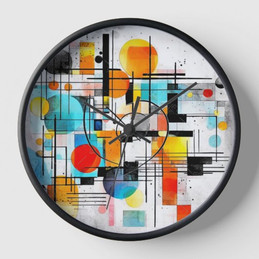 Horloge art abstrait 壁時計 (正面)