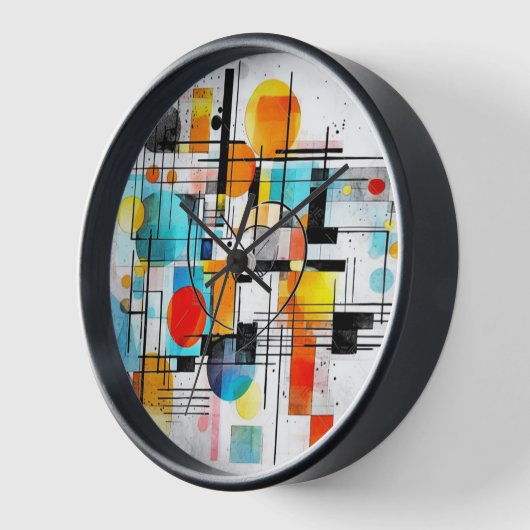 Horloge art abstrait 壁時計 (傾斜)