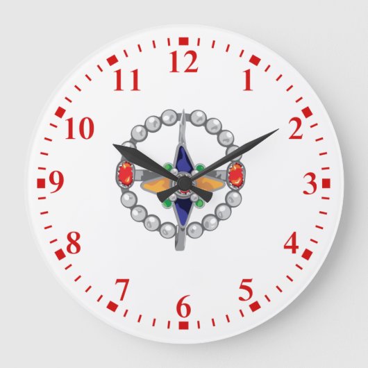 Horloge bijoux kabyle ラージ壁時計 (正面)