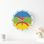 Horloge drapeau Amazigh ラージ壁時計 (ホーム)