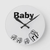 Horloge éléphant double face personnalisable ラウンド壁時計 (正面)