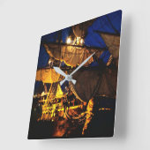 Horloge en Acrylique スクエア壁時計 (傾斜)