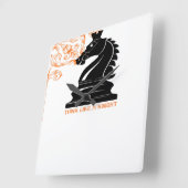 Horloge en Acrylique スクエア壁時計 (傾斜)