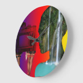 Horloge en Acrylique ラージ壁時計 (傾斜)