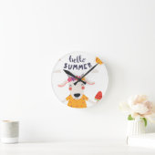 Horloge en Acrylique Hello summer ラウンド壁時計 (ホーム)