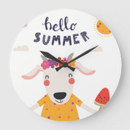 Horloge en Acrylique Hello summer - grande ラージ壁時計