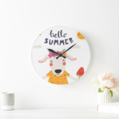 Horloge en Acrylique Hello summer - grande ラージ壁時計 (ホーム)