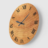 Horloge en Acrylique style bois ラージ壁時計 (傾斜)