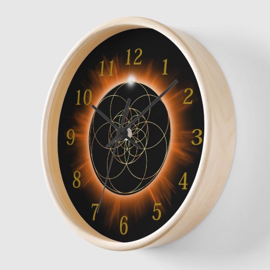 horloge fleur de vie 壁時計 (傾斜)