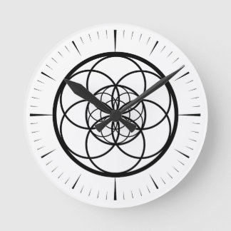 horloge fleur de vie v2 ラウンド壁時計