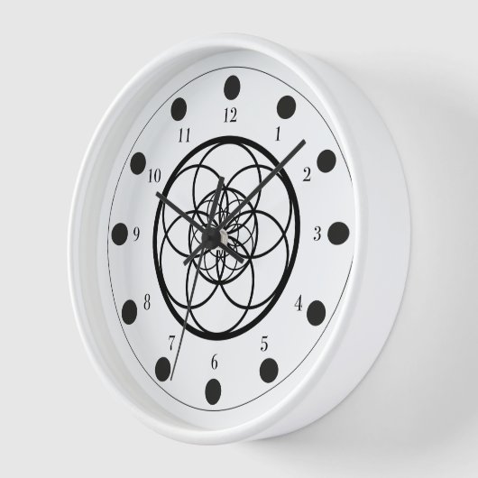 Horloge fleur de vie v3 壁時計 (傾斜)