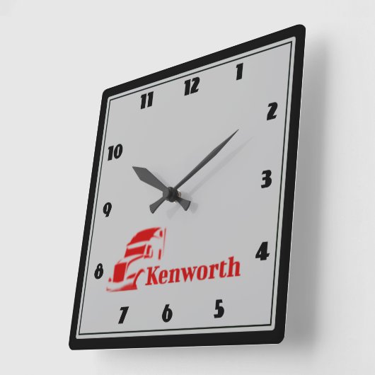 Horloge Kenworth スクエア壁時計 (傾斜)