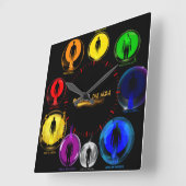 Horloge Ma Bundu スクエア壁時計 (傾斜)