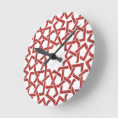 Horloge Mosaïque marocaine rouge MAMLUK ラウンド壁時計 (傾斜)