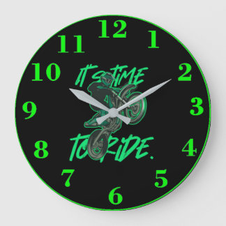Horloge motocross ラージ壁時計