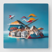 Horloge murale スクエア壁時計 (正面)