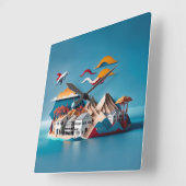 Horloge murale  スクエア壁時計 (傾斜)