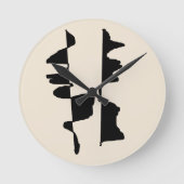 Horloge Murale Acrylique "Abstrait Dual Face" ラウンド壁時計 (正面)