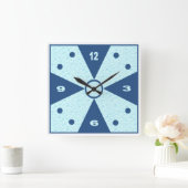 Horloge murale acrylique, Carrée DESIGN CLOCK SEA スクエア壁時計 (ホーム)