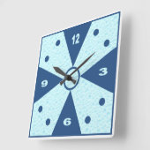 Horloge murale acrylique, Carrée DESIGN CLOCK SEA スクエア壁時計 (傾斜)