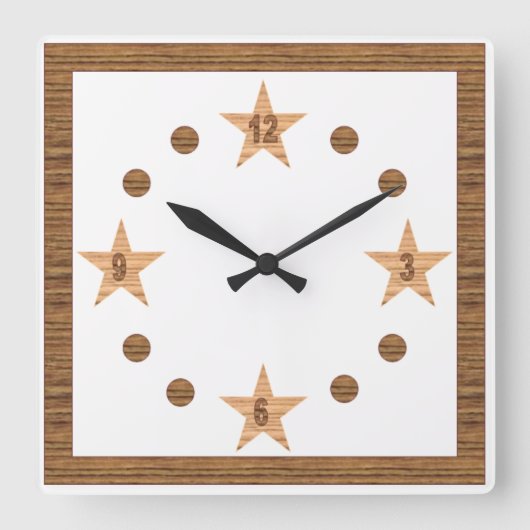 Horloge murale acrylique, Carrée TOP DESIGN CLOCK スクエア壁時計 (正面)