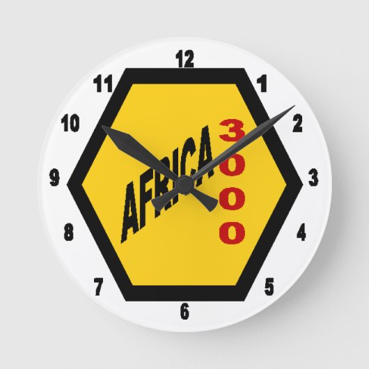 Horloge murale acrylique, Ronde Medium AFRICA 3000 ラウンド壁時計 (正面)