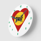 Horloge murale acrylique,Ronde Medium AMOUR GOLF ラウンド壁時計 (傾斜)