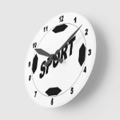 Horloge murale acrylique,Ronde Medium BALLON SPORT ラウンド壁時計 (傾斜)
