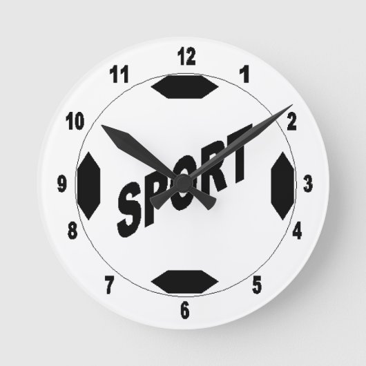 Horloge murale acrylique,Ronde Medium BALLON SPORT ラウンド壁時計 (正面)