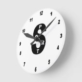 Horloge murale acrylique,Ronde Medium DESIGN SPORT ラウンド壁時計 (傾斜)